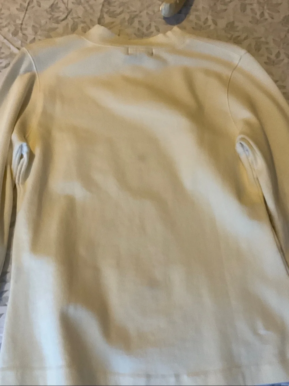 CHANEL Ivory Button-Front Long Sleeve Sweatshirt